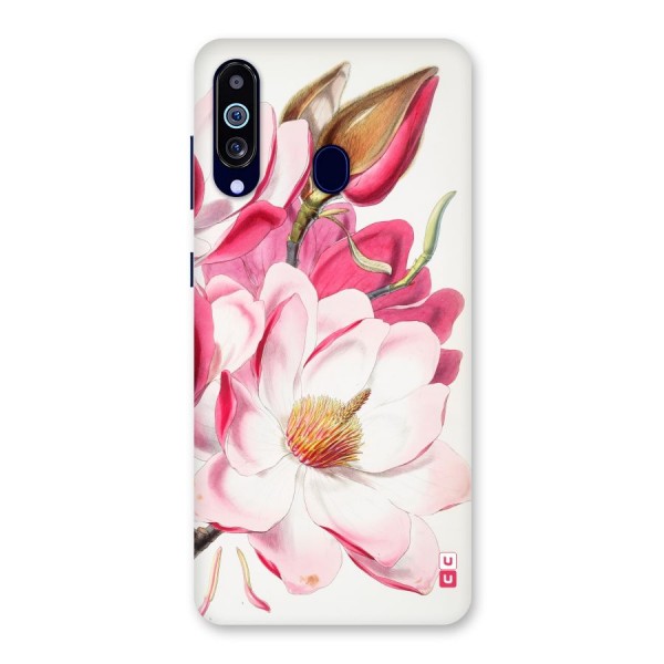 Pink Beautiful Flower Back Case for Galaxy A60