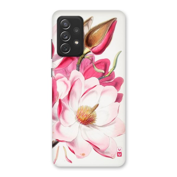 Pink Beautiful Flower Back Case for Galaxy A72