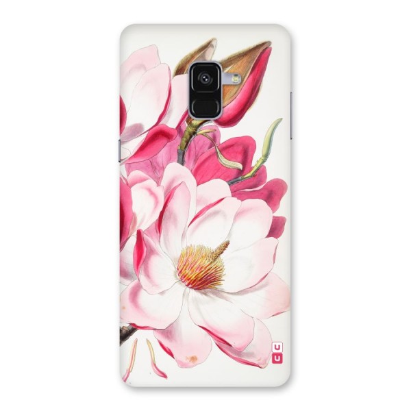 Pink Beautiful Flower Back Case for Galaxy A8 Plus