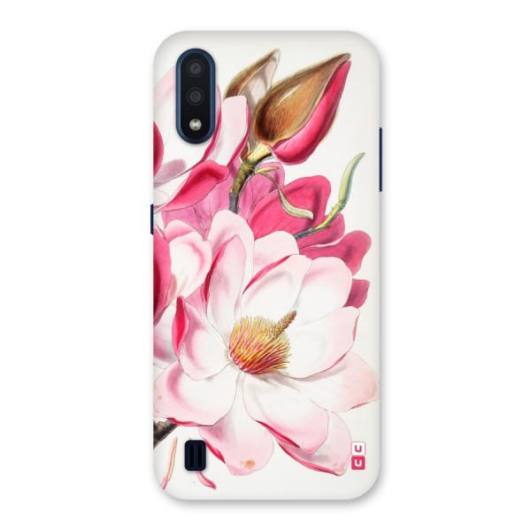 Pink Beautiful Flower Back Case for Galaxy M01