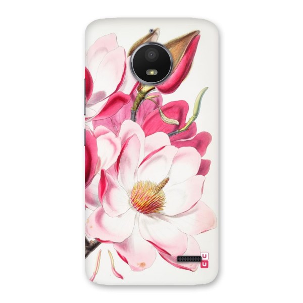 Pink Beautiful Flower Back Case for Moto E4