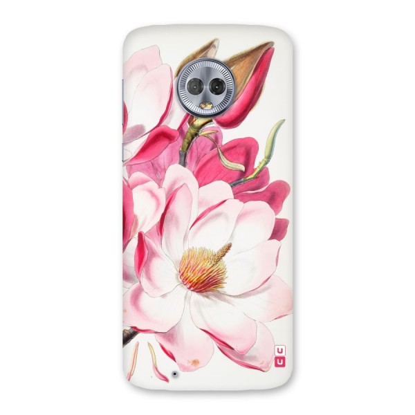 Pink Beautiful Flower Back Case for Moto G6