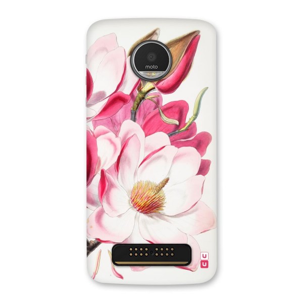 Pink Beautiful Flower Back Case for Moto Z Play