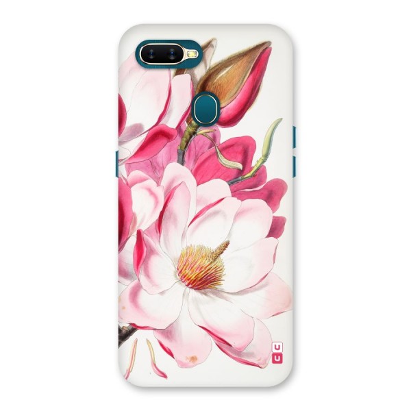 Pink Beautiful Flower Back Case for Oppo A12