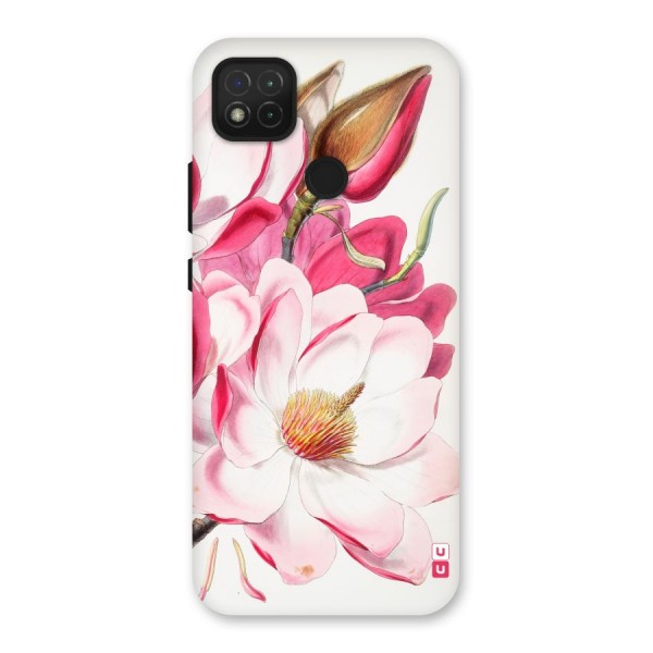 Pink Beautiful Flower Back Case for Redmi 9C