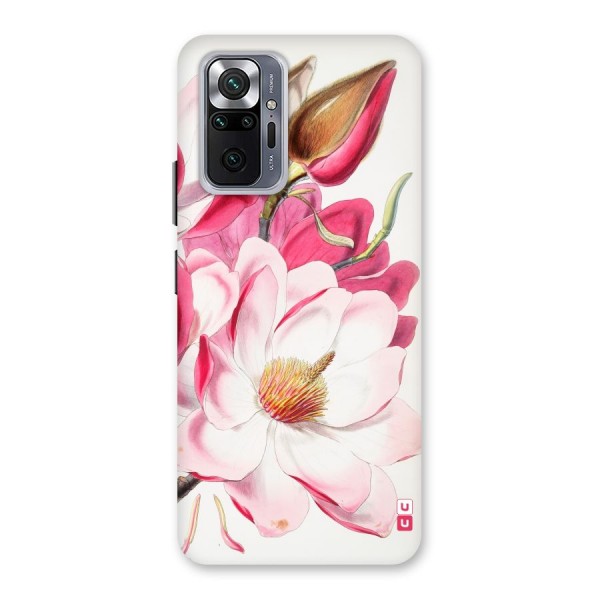 Pink Beautiful Flower Back Case for Redmi Note 10 Pro