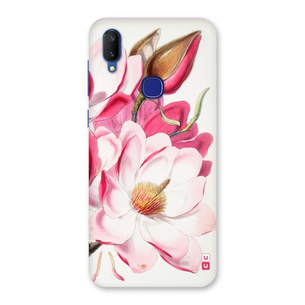 Pink Beautiful Flower Back Case for Vivo V11