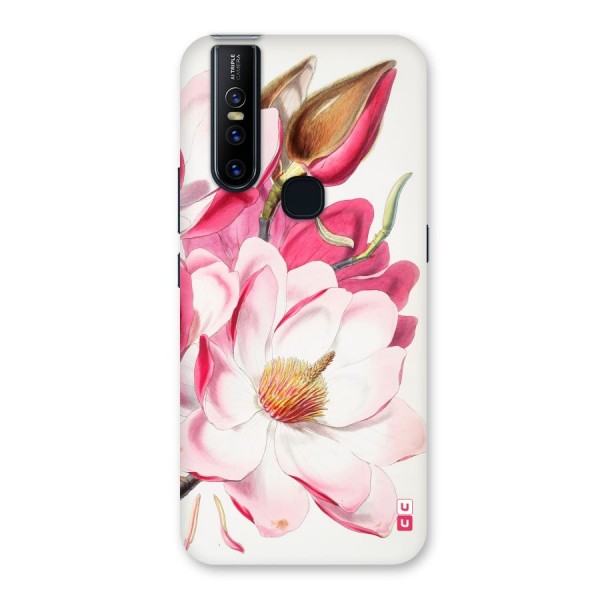 Pink Beautiful Flower Back Case for Vivo V15