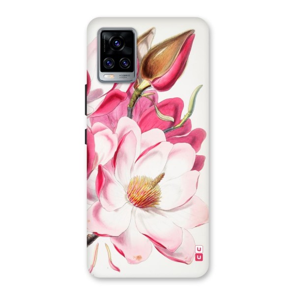 Pink Beautiful Flower Back Case for Vivo V20 Pro