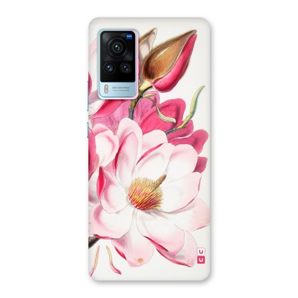 Pink Beautiful Flower Back Case for Vivo X60 Pro