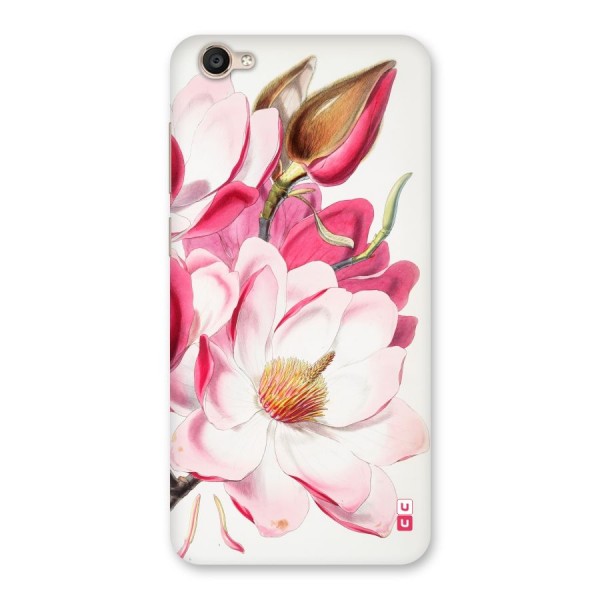 Pink Beautiful Flower Back Case for Vivo Y55s