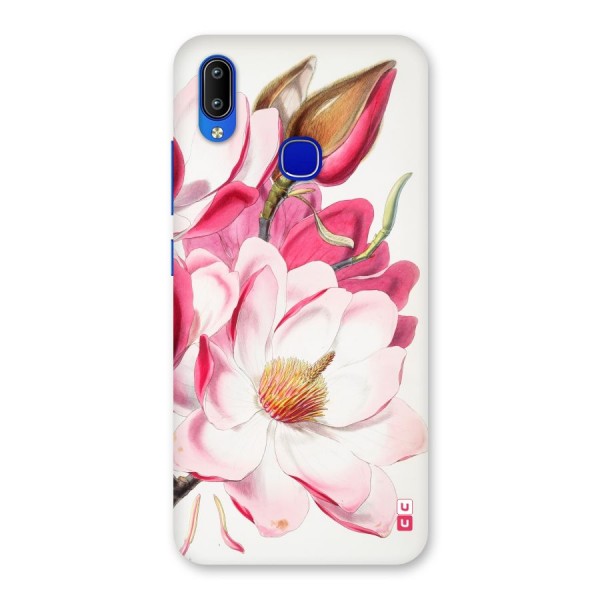 Pink Beautiful Flower Back Case for Vivo Y91