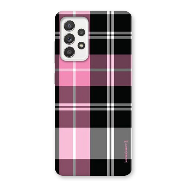 Pink Black Check Back Case for Galaxy A52