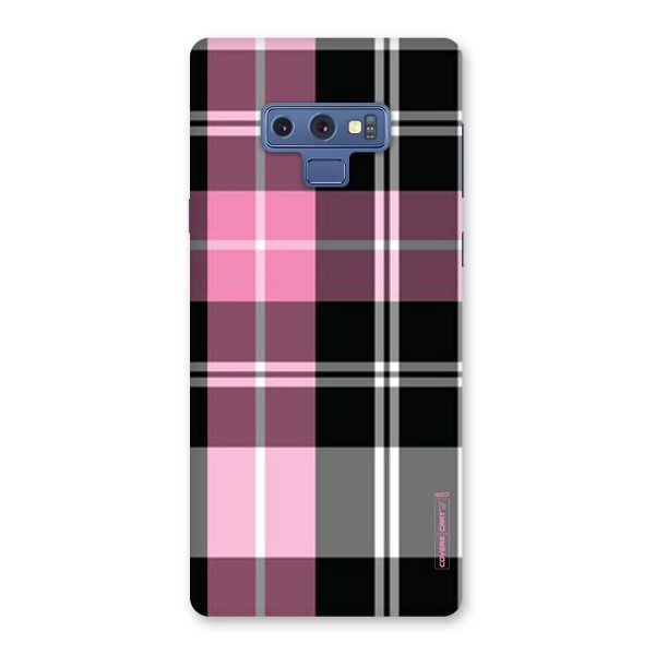 Pink Black Check Back Case for Galaxy Note 9