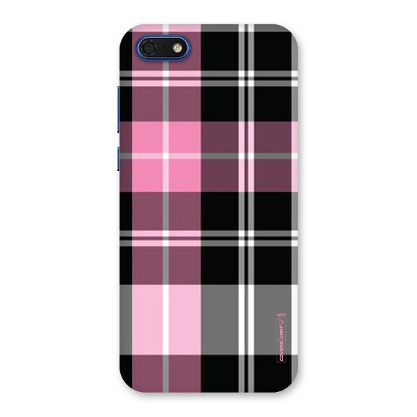 Pink Black Check Back Case for Honor 7s