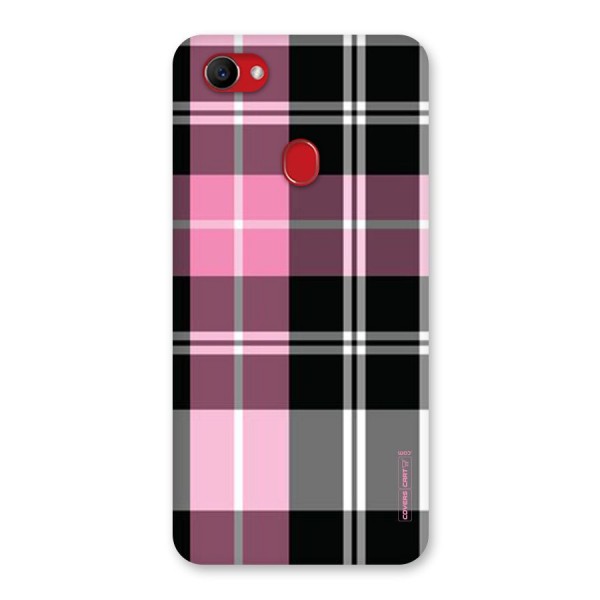 Pink Black Check Back Case for Oppo F7