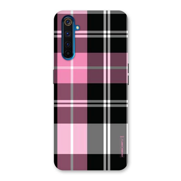 Pink Black Check Back Case for Realme 6 Pro