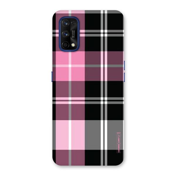 Pink Black Check Back Case for Realme 7 Pro