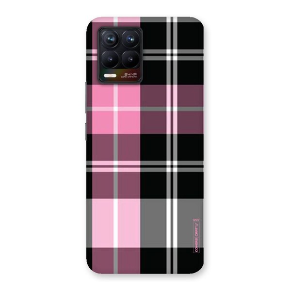 Pink Black Check Back Case for Realme 8