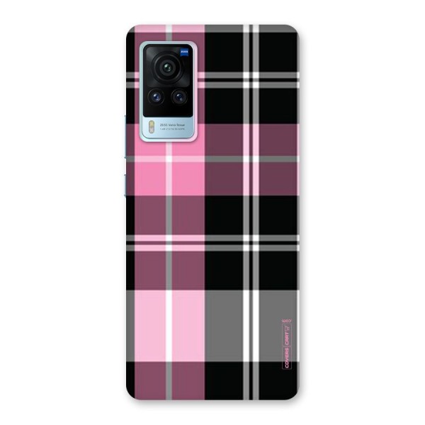 Pink Black Check Back Case for Vivo X60 Pro