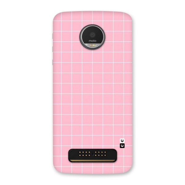 Pink Checks Back Case for Moto Z Play