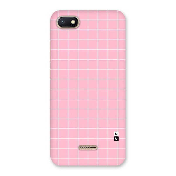 Pink Checks Back Case for Redmi 6A