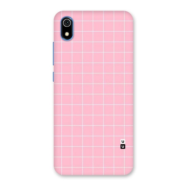 Pink Checks Back Case for Redmi 7A