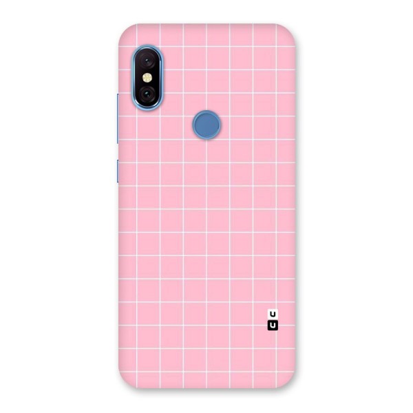 Pink Checks Back Case for Redmi Note 6 Pro