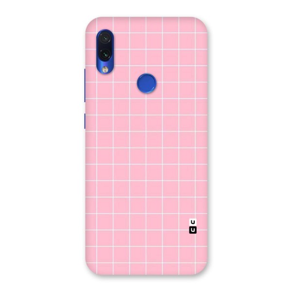 Pink Checks Back Case for Redmi Note 7