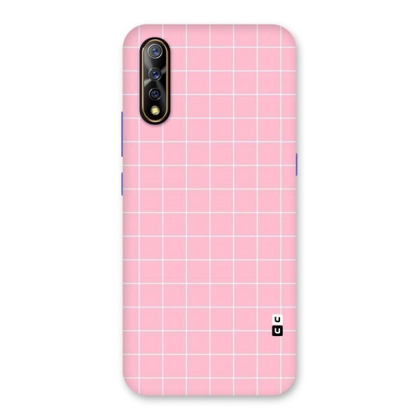 Pink Checks Back Case for Vivo S1