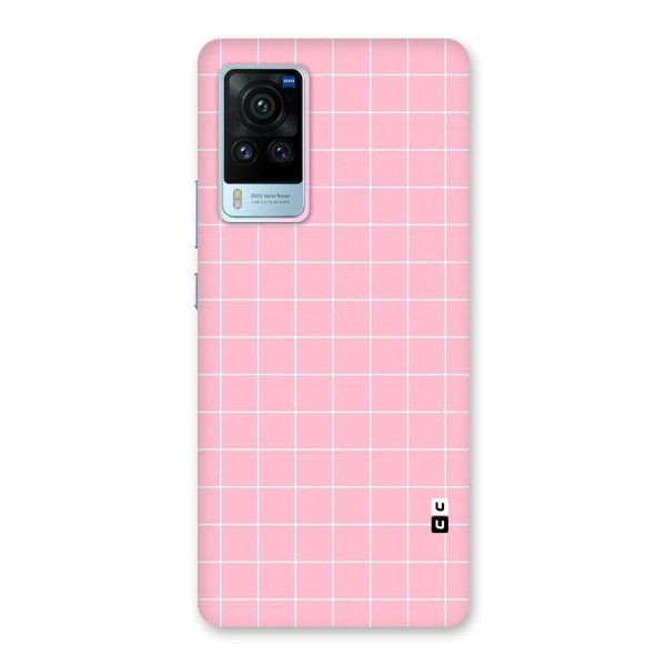 Pink Checks Back Case for Vivo X60 Pro