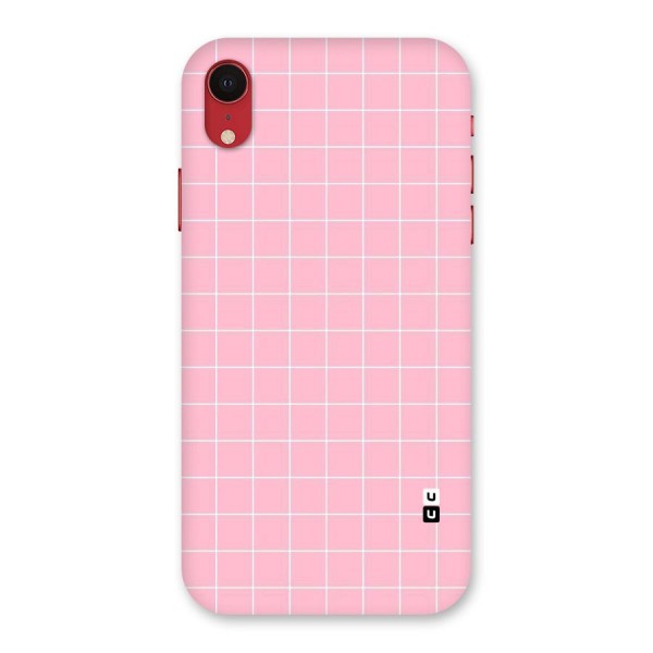 Pink Checks Back Case for iPhone XR