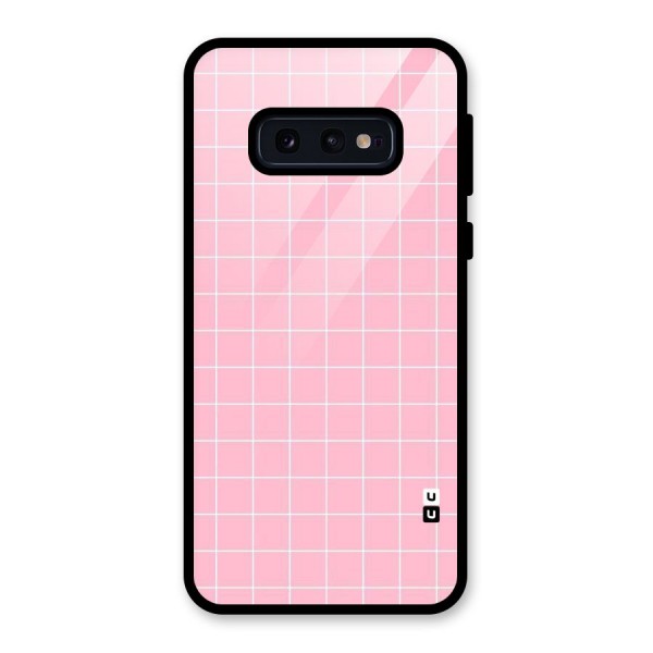 Pink Checks Glass Back Case for Galaxy S10e