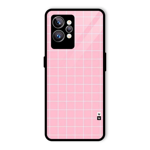 Pink Checks Glass Back Case for Realme GT2 Pro