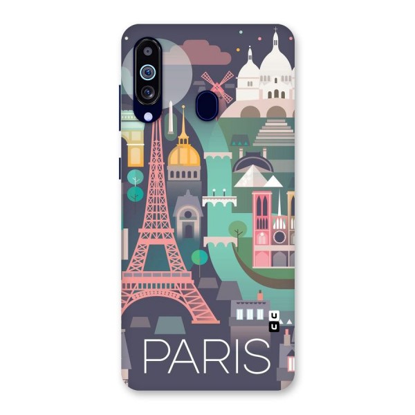 Pink Cute Tower Back Case for Galaxy A60