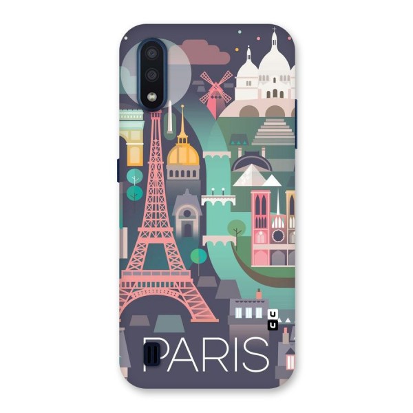 Pink Cute Tower Back Case for Galaxy M01