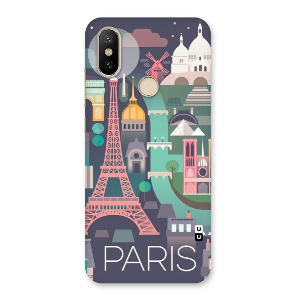 Pink Cute Tower Back Case for Mi A2