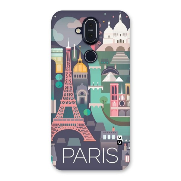 Pink Cute Tower Back Case for Nokia 8.1