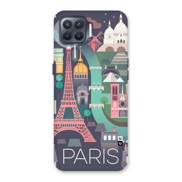 Pink Cute Tower Back Case for Oppo F17 Pro