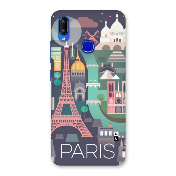 Pink Cute Tower Back Case for Vivo Y91