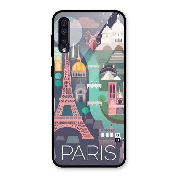 Pink Cute Tower Glass Back Case for Galaxy A50s