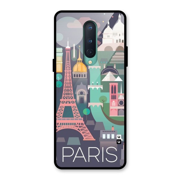 Pink Cute Tower Glass Back Case for OnePlus 8