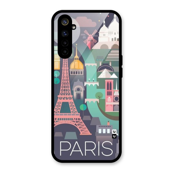 Pink Cute Tower Glass Back Case for Realme 6