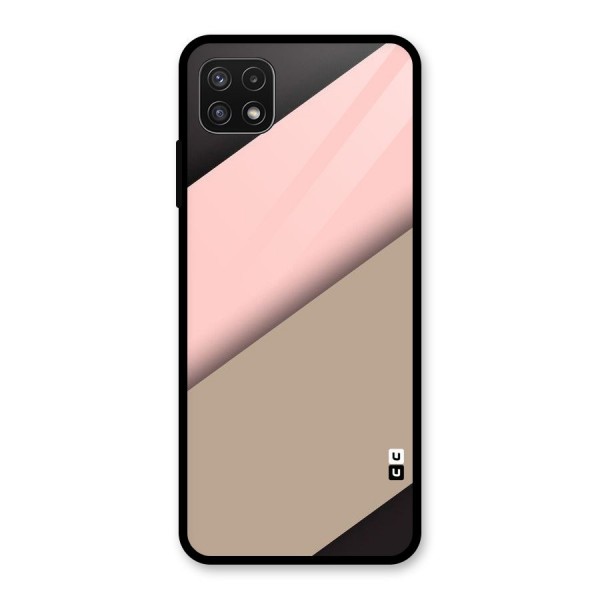 Pink Diagonal Glass Back Case for Galaxy A22 5G