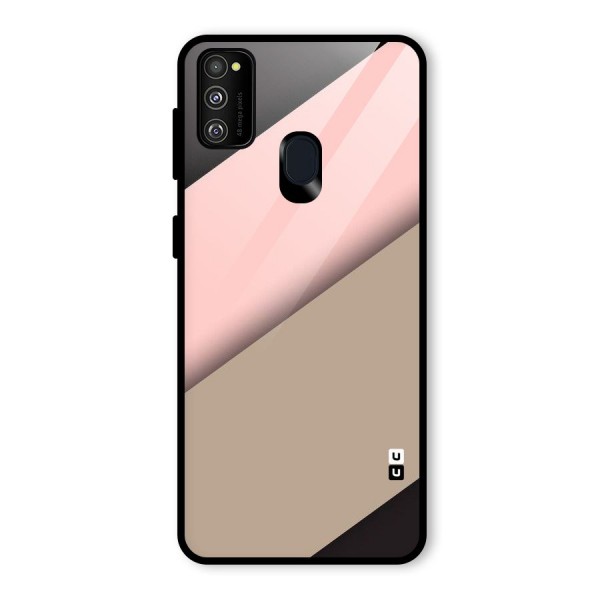 Pink Diagonal Glass Back Case for Galaxy M21