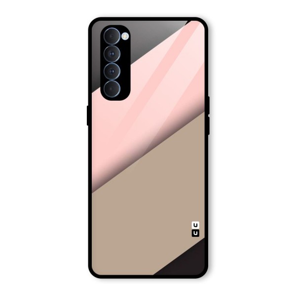 Pink Diagonal Glass Back Case for Oppo Reno4 Pro