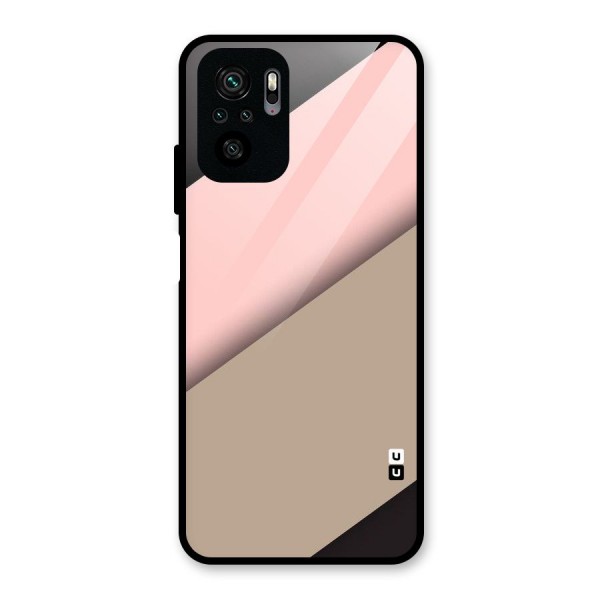 Pink Diagonal Glass Back Case for Redmi Note 10