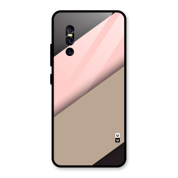 Pink Diagonal Glass Back Case for Vivo V15 Pro