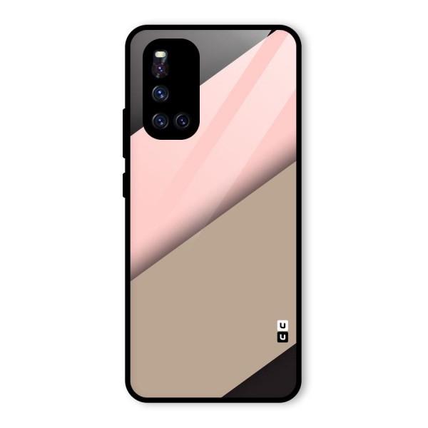 Pink Diagonal Glass Back Case for Vivo V19