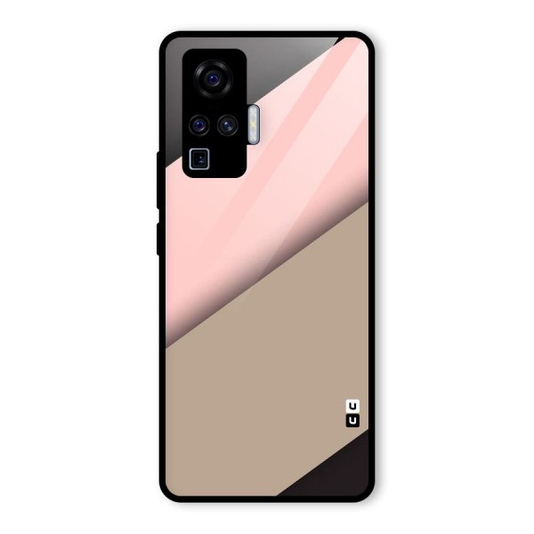 Pink Diagonal Glass Back Case for Vivo X50 Pro